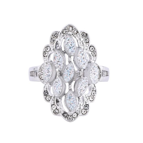 

luxury fashion princess engagement ring ring bridal wedding jewelry, Slivery;golden