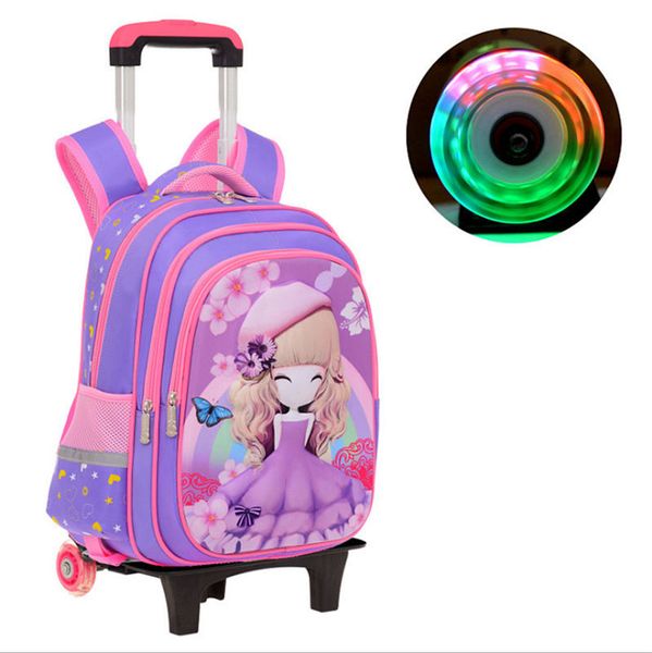 

backpack latest removable children school bags with 2/6 wheels stairs kid boys girls trolley schoolbag luggage book bags