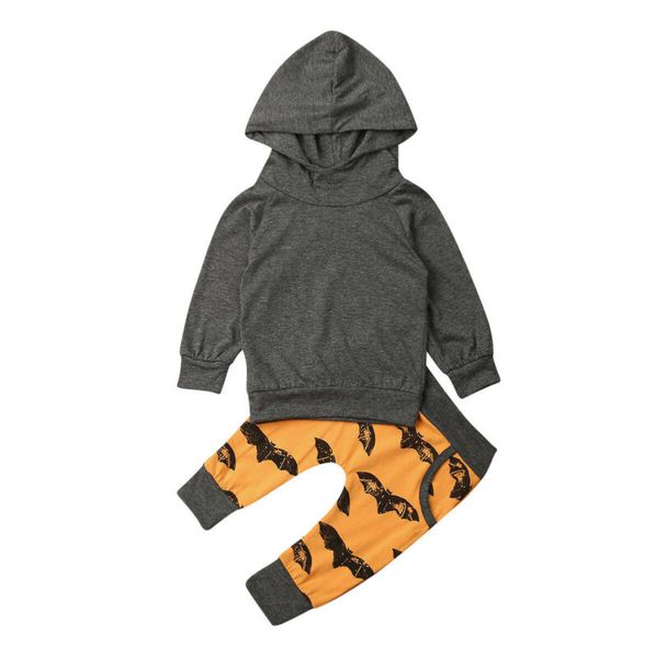 

2шт новорожденный мальчик толстовка с капюшоном топ+длинные брюки повседневный наряд, White