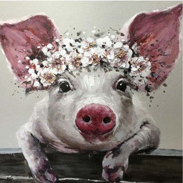 

full square/round drill 5d diy diamond painting kits "piggy" cross stitch mosaic home decor crafts art experience toys gift a0811