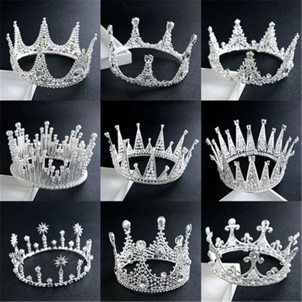 

cc wedding jewelry tiaras and crowns hairbands romantic engagement hair accessories for bridal cz stone pearl round shape jm009, Golden;white