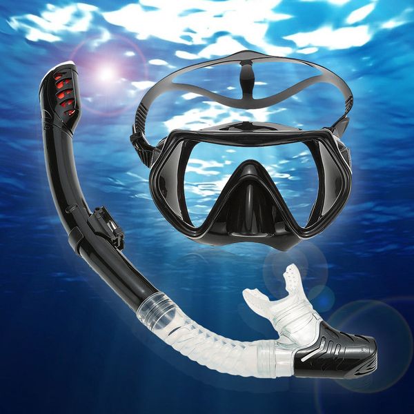 

подводная маска snorkel set плавание обучение scuba полного сухое snorkel tube морской маска анти туман для взрослых