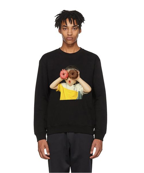 

fashion men's women's autumn hoodies ins explosion models designer european and american street men's sweaters hip-hop street, Black