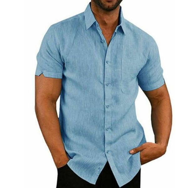 

summer fashion men's casual dress slim fit shirt short sleeve shirts tee c6ud, White;black
