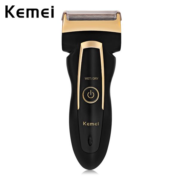 

km - 858 reciprocating rechargeable electric travel use safe shaver for men 3d double floating heads cordless electric shaver