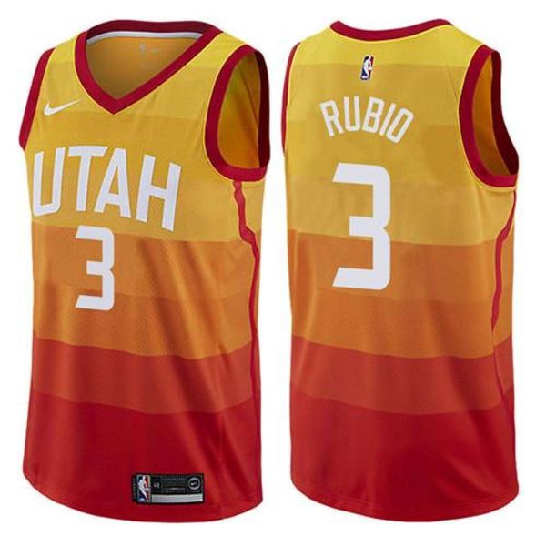 

basketball jersey ricky rubio #3 gold stitched suture official for men, Gray