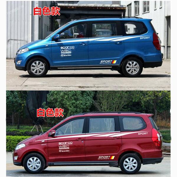 

2pcs/set car body waist stickers vinyl decals