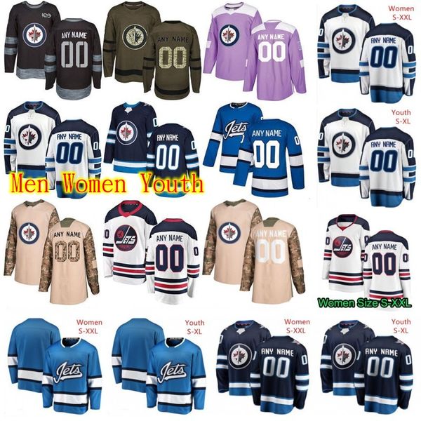 

custom name number winnipeg jets 37 connor hellebuyck 26 blake wheeler 29 patrik laine 33 dustin byfuglien 55 mark scheifele hockey jerseys, Black;red