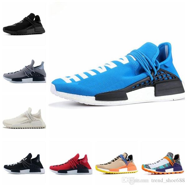 

andh1a 2019 nmd human race mens running shoes pharrell williams sample yellow core black sport designer shoes women sneakers 36-45