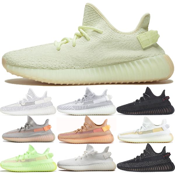 

Men Women Running Shoes Black 3M Reflective Glow Static Clay True Form Hyperspace Cream White Butter Trainers Sports Sneaker Size 36-47