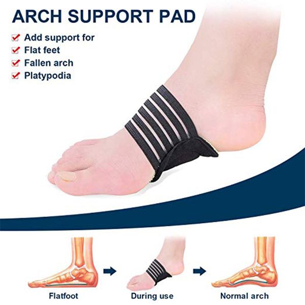 

1 pairs compression fasciitis support sleeves foot relief cushions for plantar fasciitis breathable foot arch thickened mat, Black