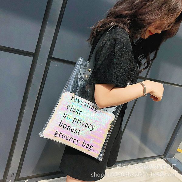 

2020 новый летний желе прозрачный пвх пластик плечо ноутбук ms crossbody сумка zi mu bao