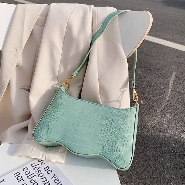 

original design elegant hand bag & stylish casual underarm bag water ripple design width 26cm height 16cm thickness 5cm