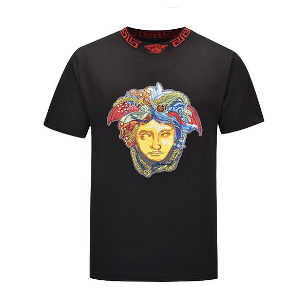 

2020 casual t-shirt mens clothing summer designer shirt black white orange size -xxl cotton blend crew neck short sleeve cartoon print, Gray