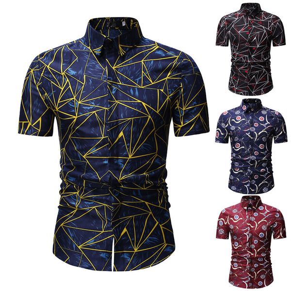 

Мужская Мода Лето Повседневное Платье Slim Fit Рубашка С Коротким Рукавом Рубашки То