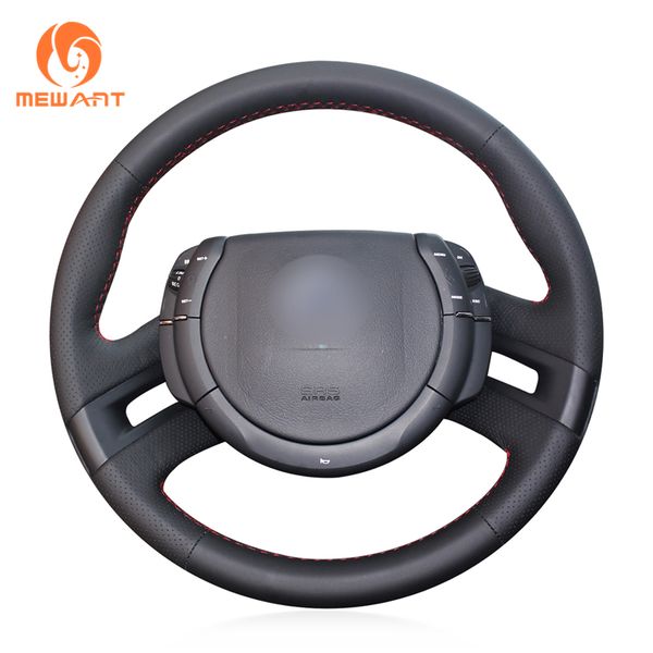 

mewant black artificial leather car steering wheel cover for c4 picasso 2007-2013
