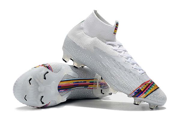 

2019 mens fg football boots neymar limited cr7 shuai 360 superfly vii victory soccer cleats fg rainbow color soccer shoes