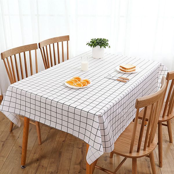 

1pcs 3 colors waterproof and oil proof lattice pattern kitchen tablecloth peva tablecloth three colors optional household items