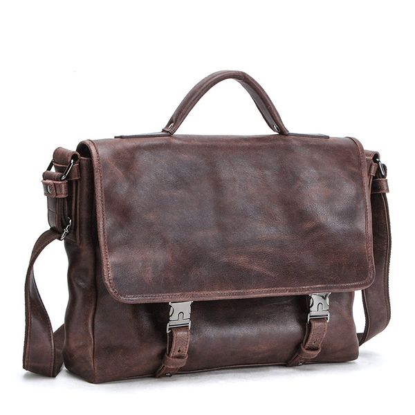 

genuine leather lapmen shoulder messenger computer bag multifunctional portable briefcase crocodile new design ing