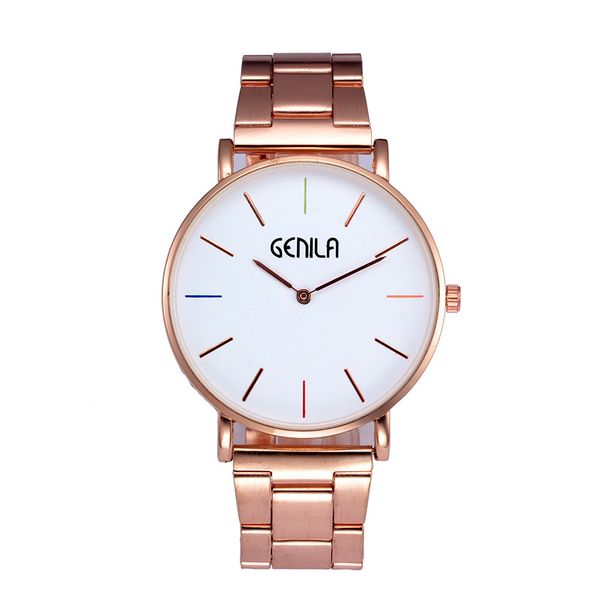 

clock wristwatch relogio new women watch stainless steel clock male quartz mesh belt casual wristwatch #35, Slivery;brown