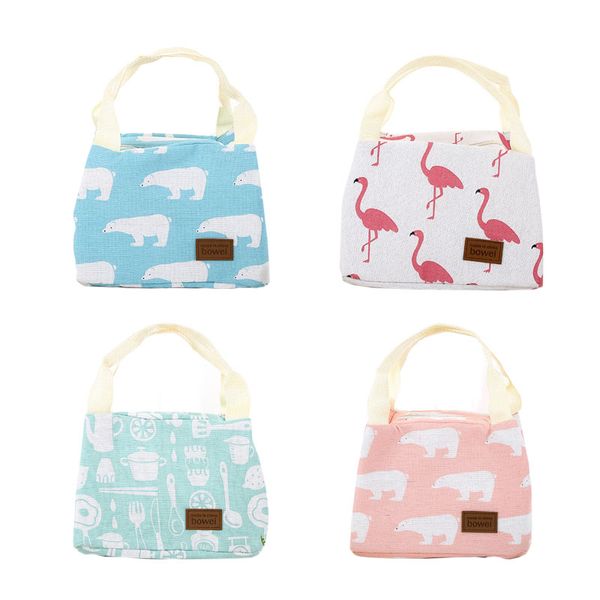

creative cartoon cute thermal insulation lunch box bag portable zipper thickened lunch bag sundries storage