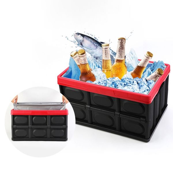 

50l 30l large car trunk foldable car storage box organizer case plastic multifunctional suv storage box auto organizer new