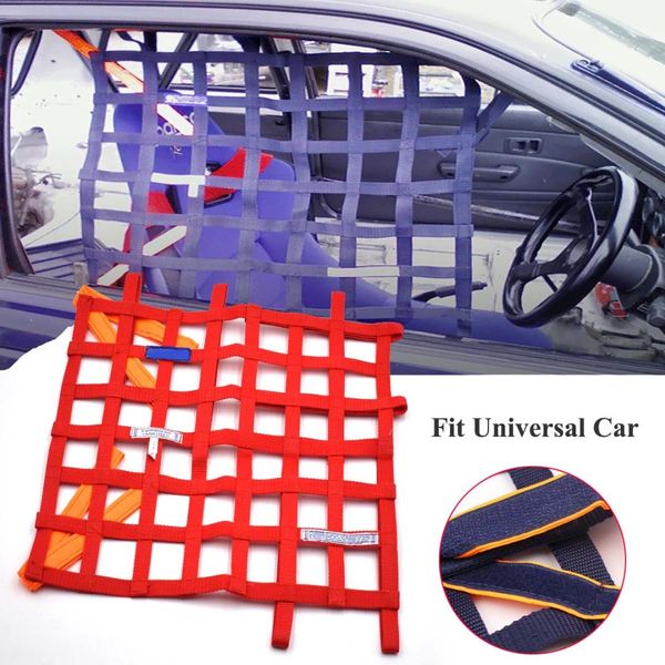 

20"x17" nylon racing car window net car rally racing safety equipment fit universal blue/ red/ black
