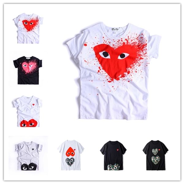 

lover uality gray heart emoji play summer japanese tide brand men's women's t-shirt cotton tee peach white grey 2 color