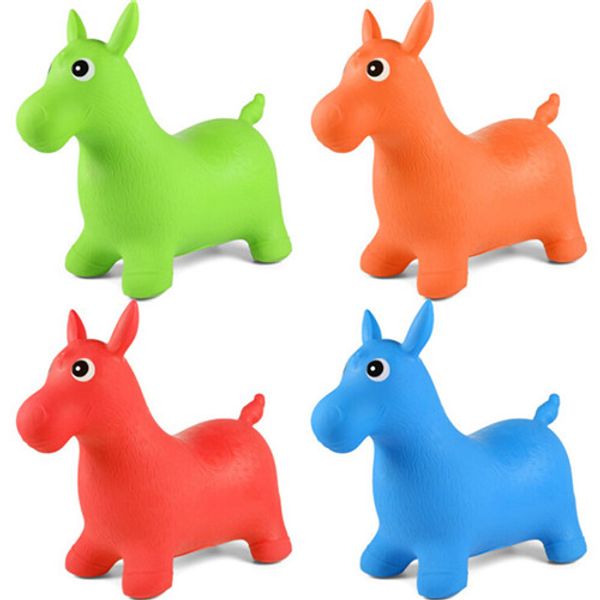 

animal kids space hopper inflatable jumping horse ride-on bouncy hopper toys extra thickness toy for kids random color