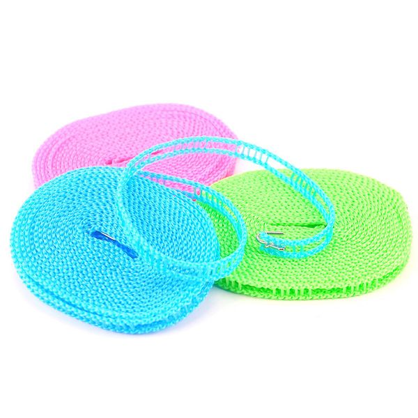 

cross border 5 meters bring hook fence type trapezoid windbreak non-slip the clothes clothesline travel foldable nylon clothes line