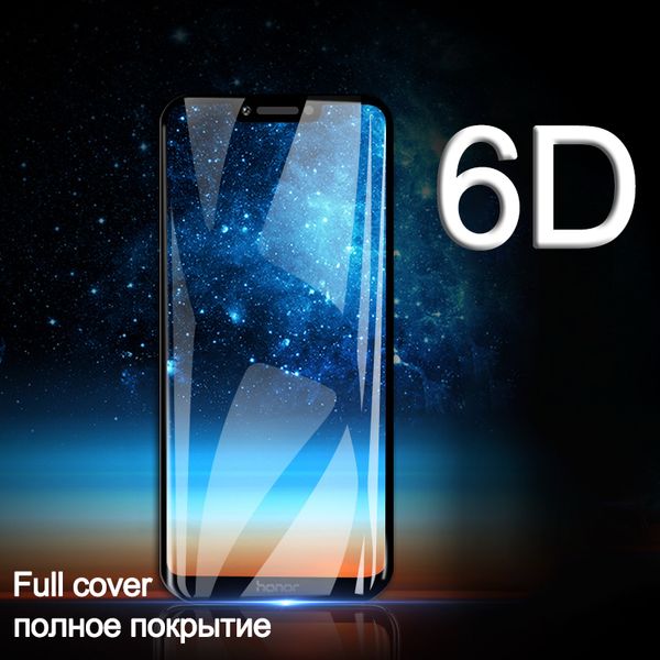 

6d full cover curved tempered glass for huawei honor 8x 9 10 lite nova 3 glass on p smart 2019 y9 honor v20 8c screen protector