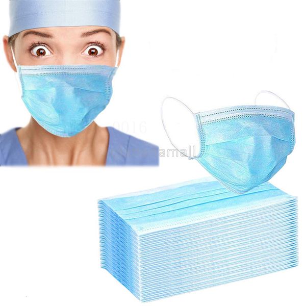 

2020 горячие ply продажа 3 non woven синий face одноразовые 50pcs респиратор быстрая доставка бесплатная доставка a8df