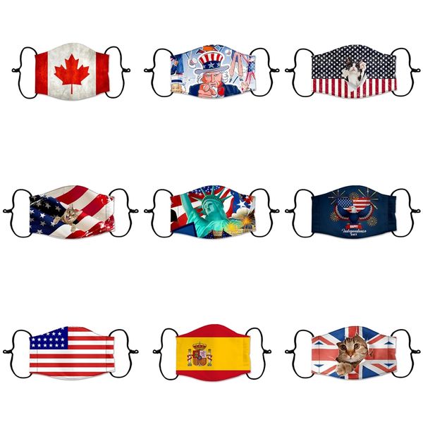 

donald trump 2020 maks presidential election designer mask fashion anti dust cotton silk face masks 18styles rra3137 #546