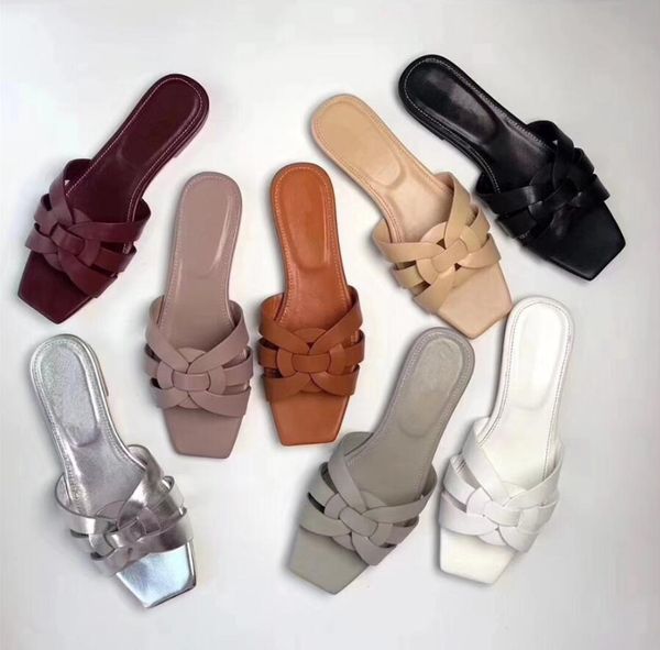 

2020 new 35-42 tiger-print brand designer sandals cutting-edge fashion designer flip flops men's and women's slippers, Black