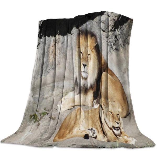 

personalized blanket home textile lion brown stone black flannel weighted blanket warm soft throw sofa bed travel blankets
