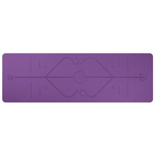 

1830x610x6mm tpe yoga mat with position line non-slip carpet pad for beginners environmentally friendly fitness gymnastics mat