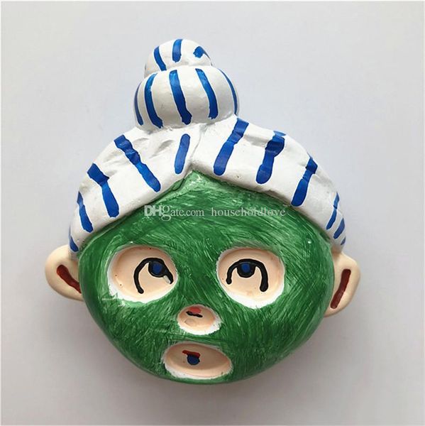 

cute cartoon funny seaweed mask doll resin refrigerator stickers stereo magnet decoration magnets refrigerator ornament magnetic sticker