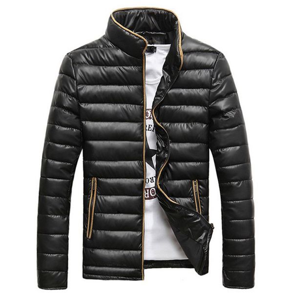 

2019 men winter jacket warm casual all-match single fashion breasted solid men coat popular coat two colors, Tan;black