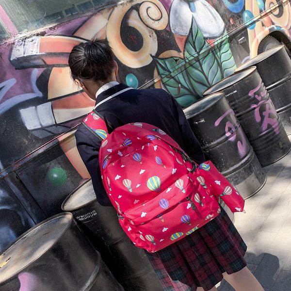 

2020 new korean printed air balloon women's backpack