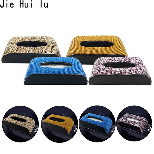 

автомобиль tissue box кристалл авто держатель ткани блочная box car styling bling крышки