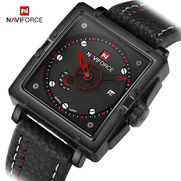 

naviforce men's fashion sports watches multifunction male waterproof watch luxurious men quartz wristwatches relogio masculino, Slivery;brown