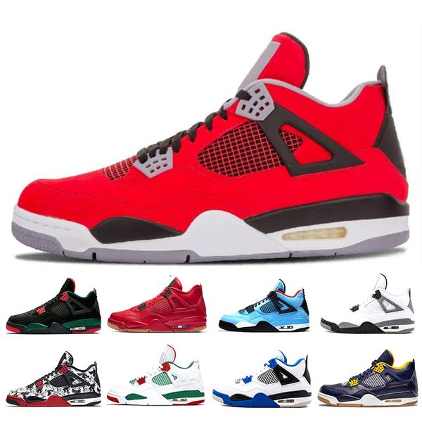 

4 4s raptors tattoo punch men sports basketball shoes travis scote cactus jack pure money pizzeria black cat gum designer trainers shoes