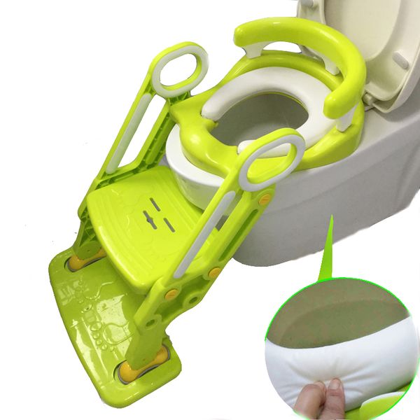 

baby potty toilet seat adjustable ladder baby toilet training non-slip folding seat
