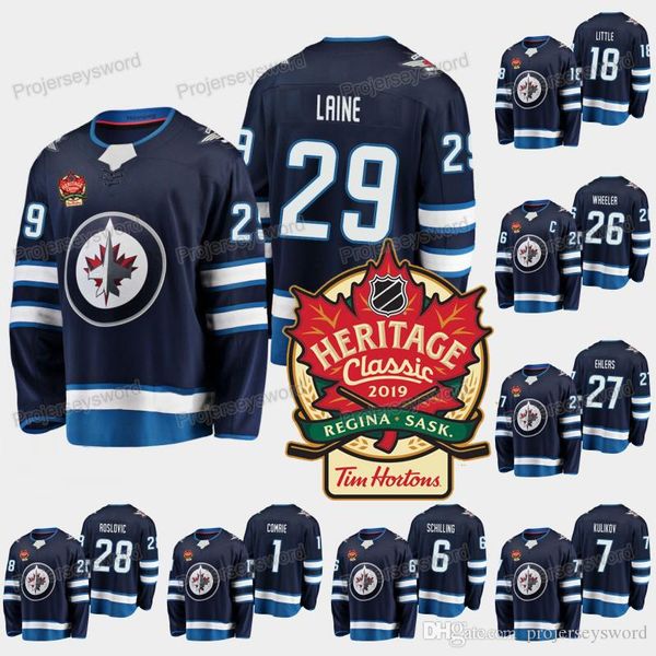 

Winnipeg Jets Patrik Laine 2019 Heritage Classic Jersey Blake Wheeler Nikolaj Ehlers Eric Comrie Anthony Bitetto Dmitry Kulikov Sami Niku