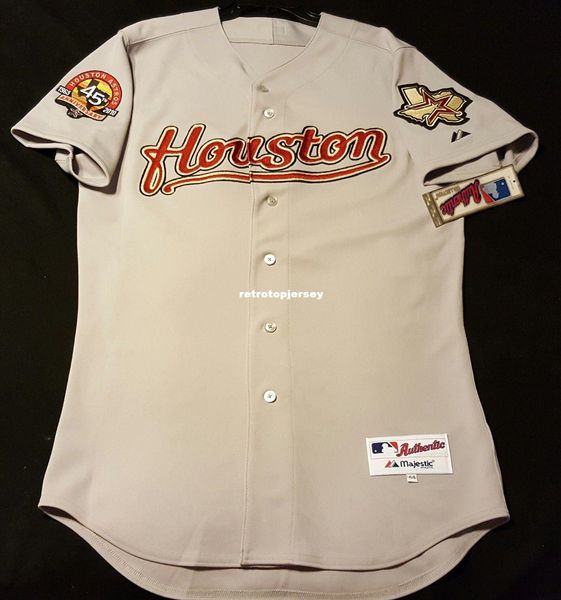 

majestic houston vintage blank on field jersey grey mens stitched, rare wholesale big and tall size xs-6xl baseball jerseys, Black;blue