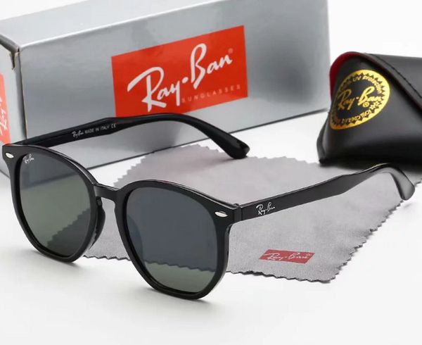 

ikfbffd 2020 classic oval sunglasses men women brand designer alloy frame vintage eyewear driving sun glasses with cases and box, Blue;gray