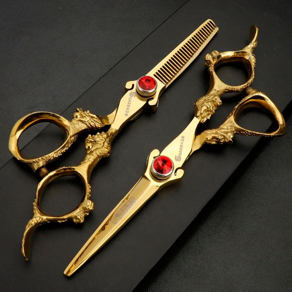 

5.5 inch stainless steel scissors set professional hairdressing tool barber shears cutting thinning scissors