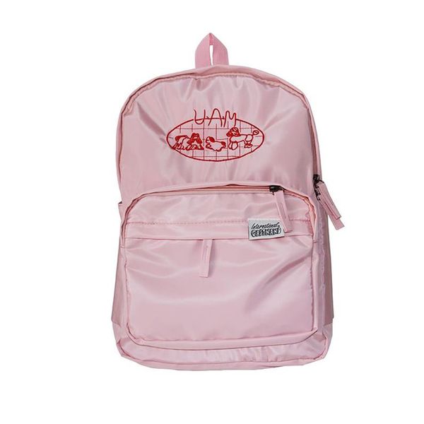

preppy style cute puppy embroidered shoulder bag women's nylon backpack large capacity travel bag suitable for teenage girls