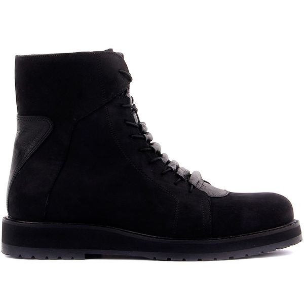 

sail-lakers black nubuck leather zipper male boots