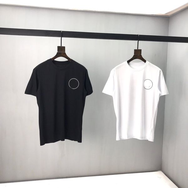 

начало весны 2020 новый цвет блока письмо бренда с коротким рукавом тройник черный и белый двойной нити тонкой хлопчатобумажной ткани kk35, Black